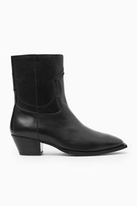 COS Spitze Westernstiefel Aus Leder