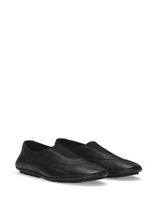 Dolce & Gabbana Leren slippers met textuur - Zwart