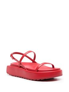 Plan C chunky-sole leather sandals - 00R54 RED FIRE
