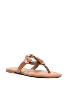 See by Chloé Hana leather flat sandals - Bruin