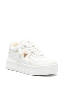 Valentino Garavani One Stud XL flatform leather sneakers - Wit