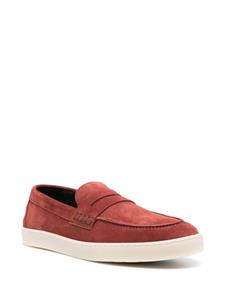 Canali suede slip-on loafers - Rood