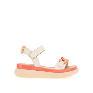 Mjus Sandalen met plateauzool in leer