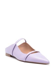 Malone Souliers Maureen leather flat mules - Paars