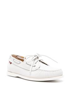 Bally Nabry leather boat shoes - Wit
