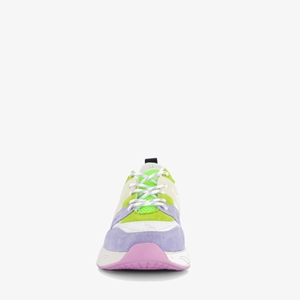 Blue Box dames sneakers wit neon accenten