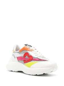 Love Moschino Sneakers met colourblocking - Wit