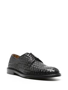 Doucal's interwoven leather lace-up shoes - Zwart