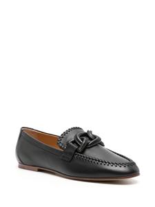 Tod's chain-link leather loafers - Zwart