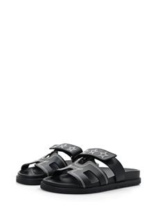 Hermès Pre-Owned Star Chypre leather sandals - Zwart