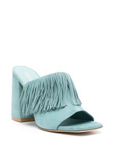 Stuart Weitzman Tia Fringe leren muiltjes - Blauw