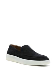 BOSS square-toe suede loafers - Blauw