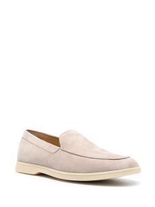 Henderson Baracco logo-embroidered suede loafers - Beige