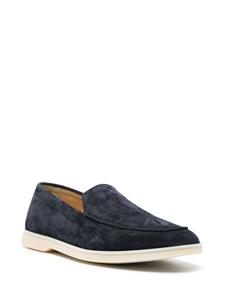 Henderson Baracco logo-embroidered suede loafers - Blauw