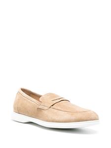 Kiton contrasting-sole suede loafers - Beige