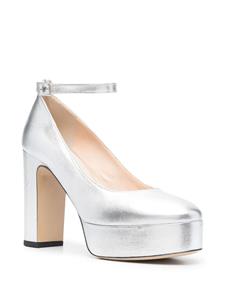 P.A.R.O.S.H. Mary Jane pumps met plateauzool - Zilver