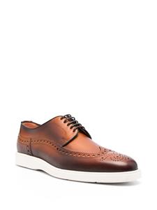 Santoni perforated-embellished oxford shoes - Bruin