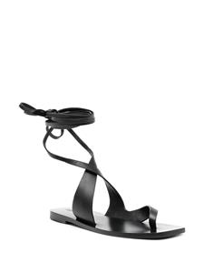 A.EMERY Margaux tie-fastening leather sandals - Zwart
