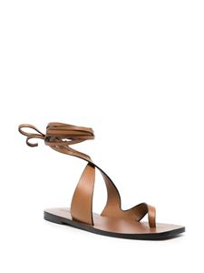 A.EMERY Margaux tie-fastening leather sandals - Bruin