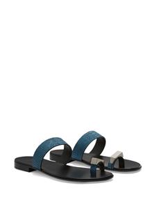 Giuseppe Zanotti Bardack sandalen van slangenleer - Blauw