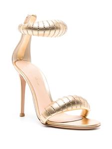 Gianvito Rossi Bijoux 105mm metallic sandals - Goud