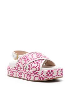 PINKO Flores sandalen met borduurwerk - Roze