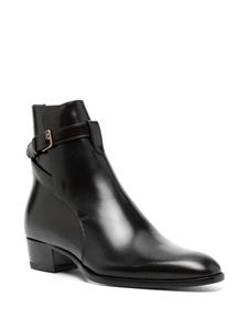 Saint Laurent Wyatt leather ankle boots - Bruin