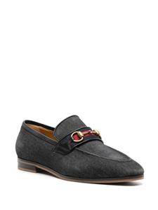Gucci Horsebit-detail denim loafers - Zwart