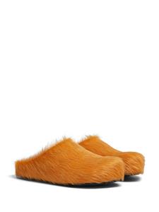Marni Fussbet Sabot calf-hair slippers - Oranje