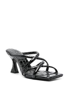 Dorothee Schumacher Leren sandalen met gekruiste bandjes - Zwart