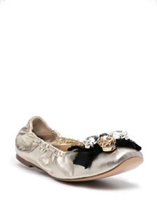 Casadei Queen Bee ballerina shoes - Goud