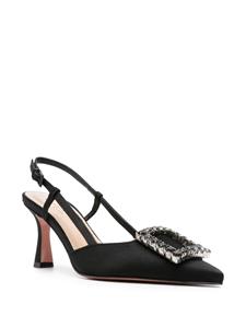 Roberto Festa Campbell 70mm satin pumps - Zwart