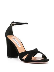 Aquazzura Divine 84mm suède sandalen - Zwart