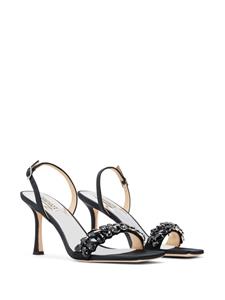 Badgley Mischka Leanna 85mm crystal sandals - Zwart