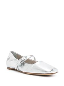 Halmanera Page metallic ballerina shoes - Zilver