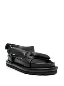 Jil Sander padded leather sandals - Zwart