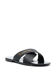 Billionaire Leren slippers - Zwart