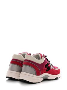 CHANEL Pre-Owned CC suede mesh sneakers - Roze