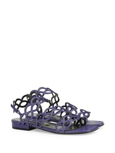 Sergio Rossi Mermaid leather sandals - Paars