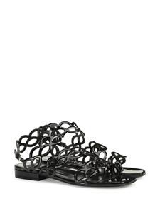 Sergio Rossi sr Mermaid leather sandals - Zwart