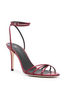 Giuseppe Zanotti Sandalen met metallic-effect - Rood