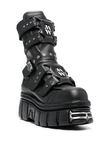 VETEMENTS leather platform boots - Zwart