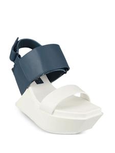 United Nude Delta Wedge leather sandals - Blauw