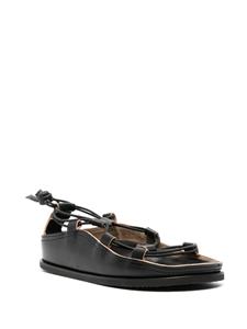 LEMAIRE multi-way strap leather sandals - Zwart