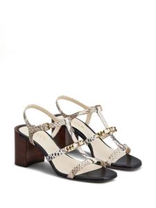 Tod's 75mm reptile-print sandals - Beige