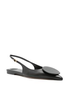 Jacquemus Les Slingbacks Duelo leather ballerina shoes - Zwart