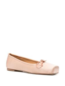Aeyde square-toe satin ballerina shoes - Roze
