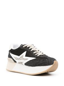 LIU JO distressed denim sneakers - Zwart