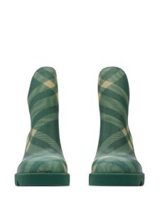 Burberry Marsh checked rubber boots - Groen