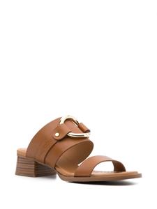 See by Chloé 45mm ring-detail leather mules - Bruin
